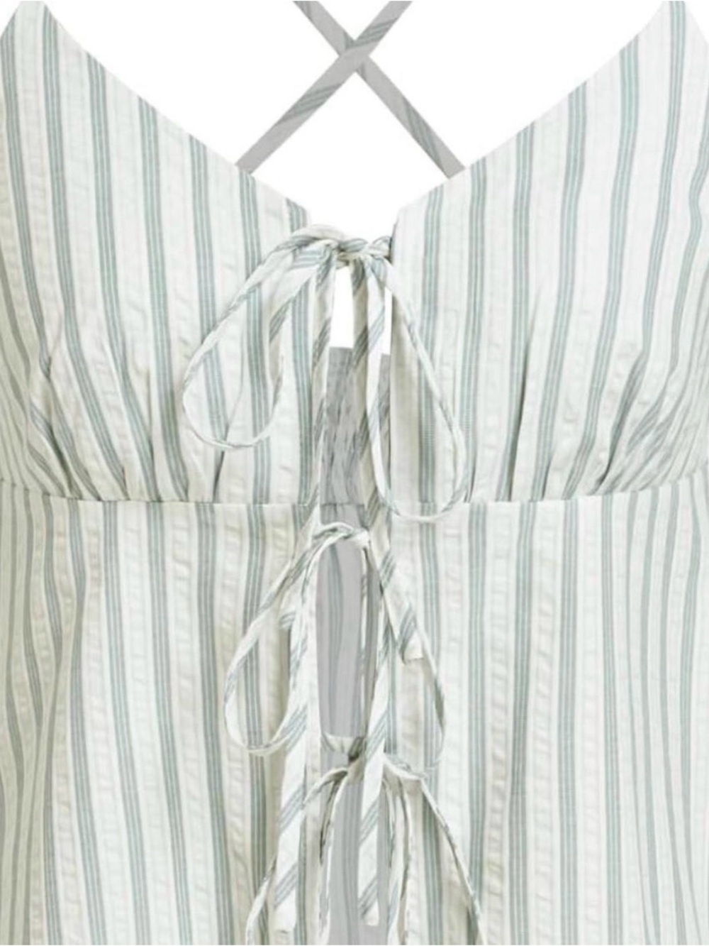 Cider Mint-Striped Tie-Front Sundress